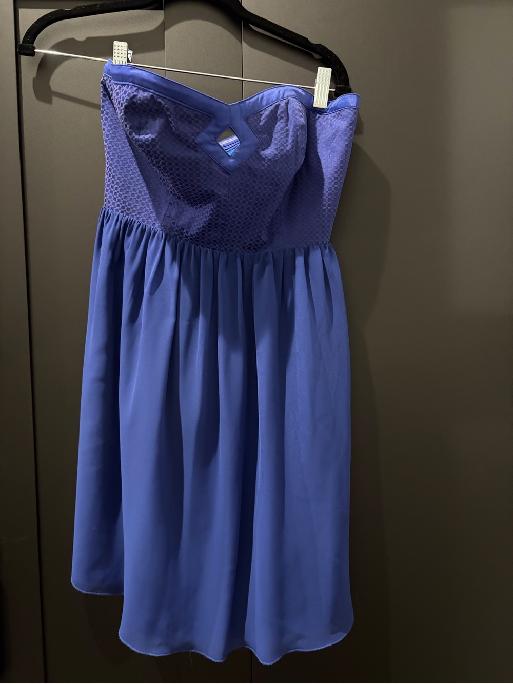 Walter Baker Royal Blue Strapless Mini Dress